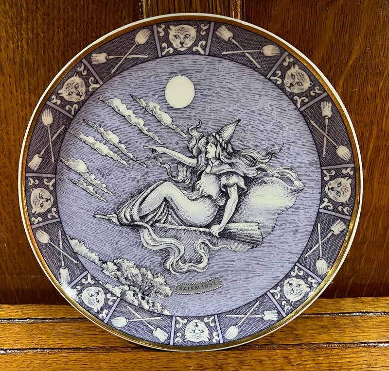 Victorian Blue Salem Witch Plate